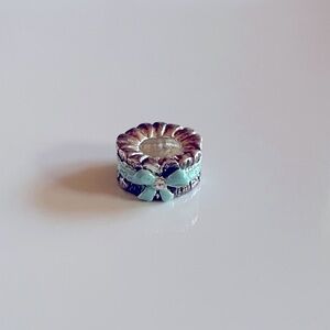 Pandora RARE Bow and Rhinestone Bead + Dust Bag